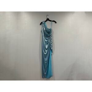Mac Duggal 27390 Ice Blue Cut Out One Shoulder Dress Size 2 SAMPLE